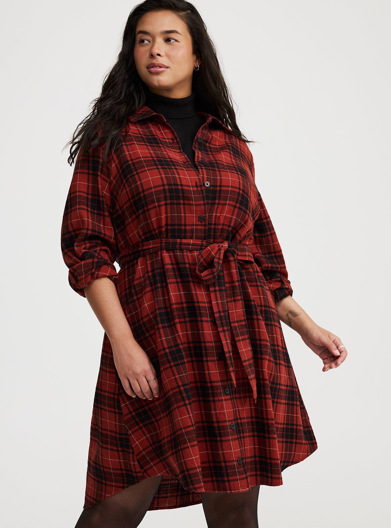Flannel Shirt Dress
