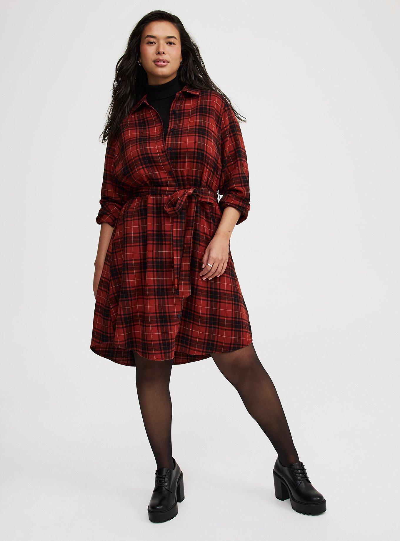 Flannel Shirt Dress