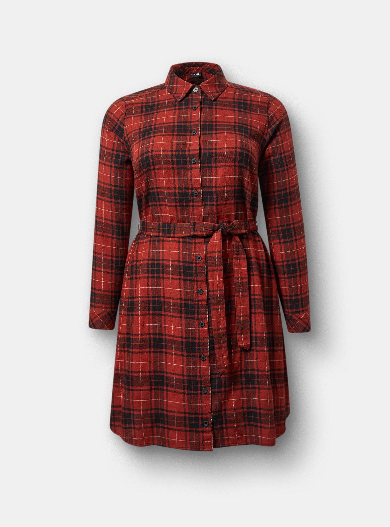 Flannel Shirt Dress