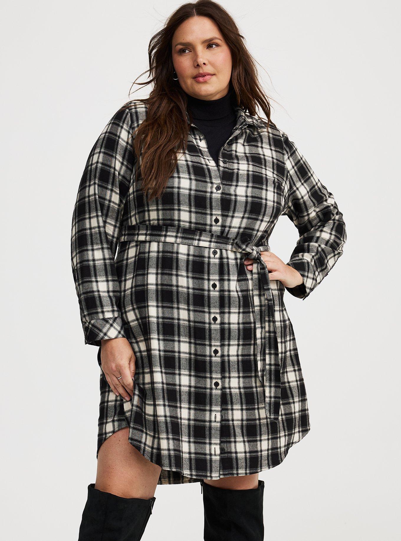 Flannel Shirt Dress