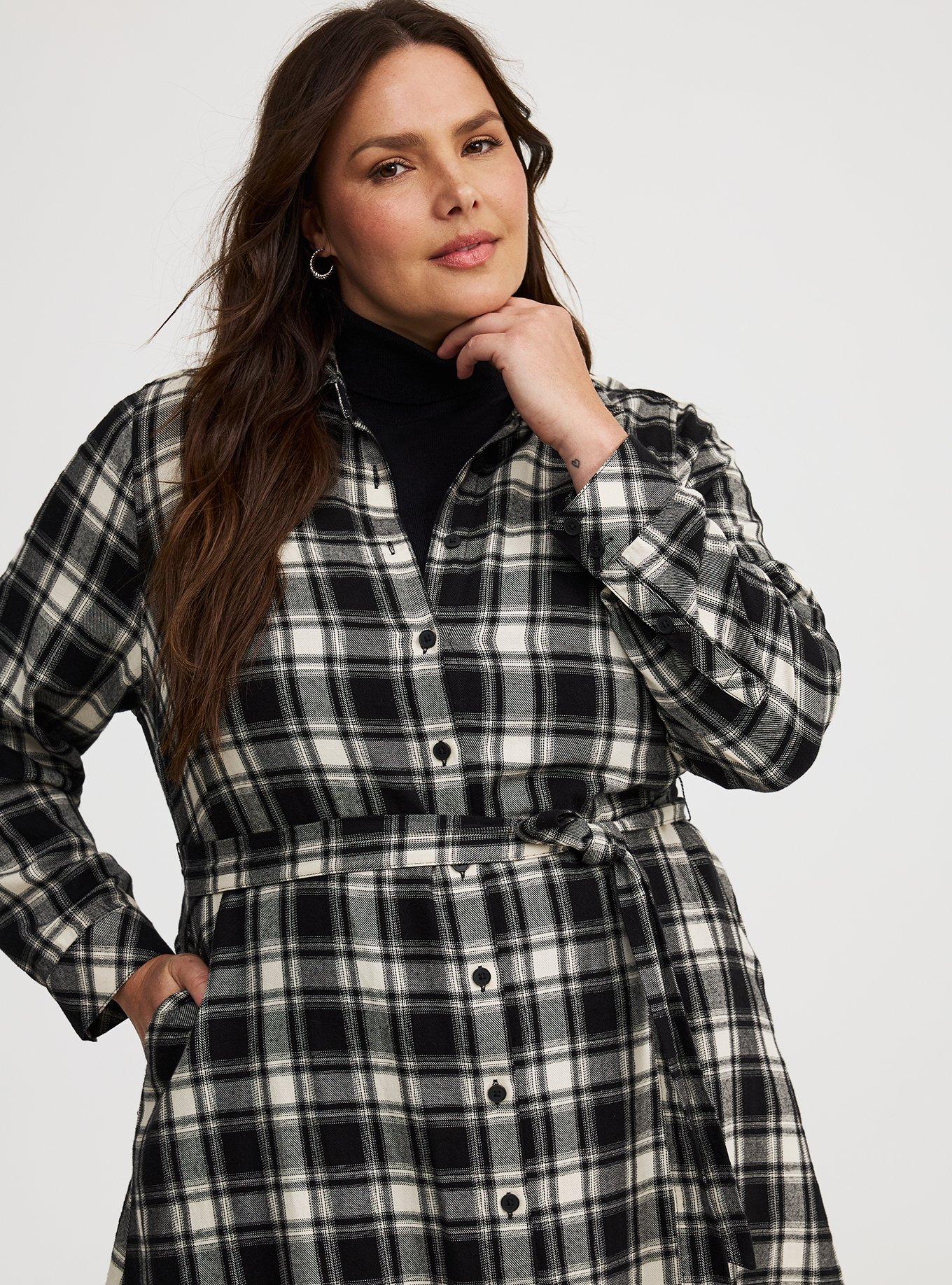 Flannel Shirt Dress