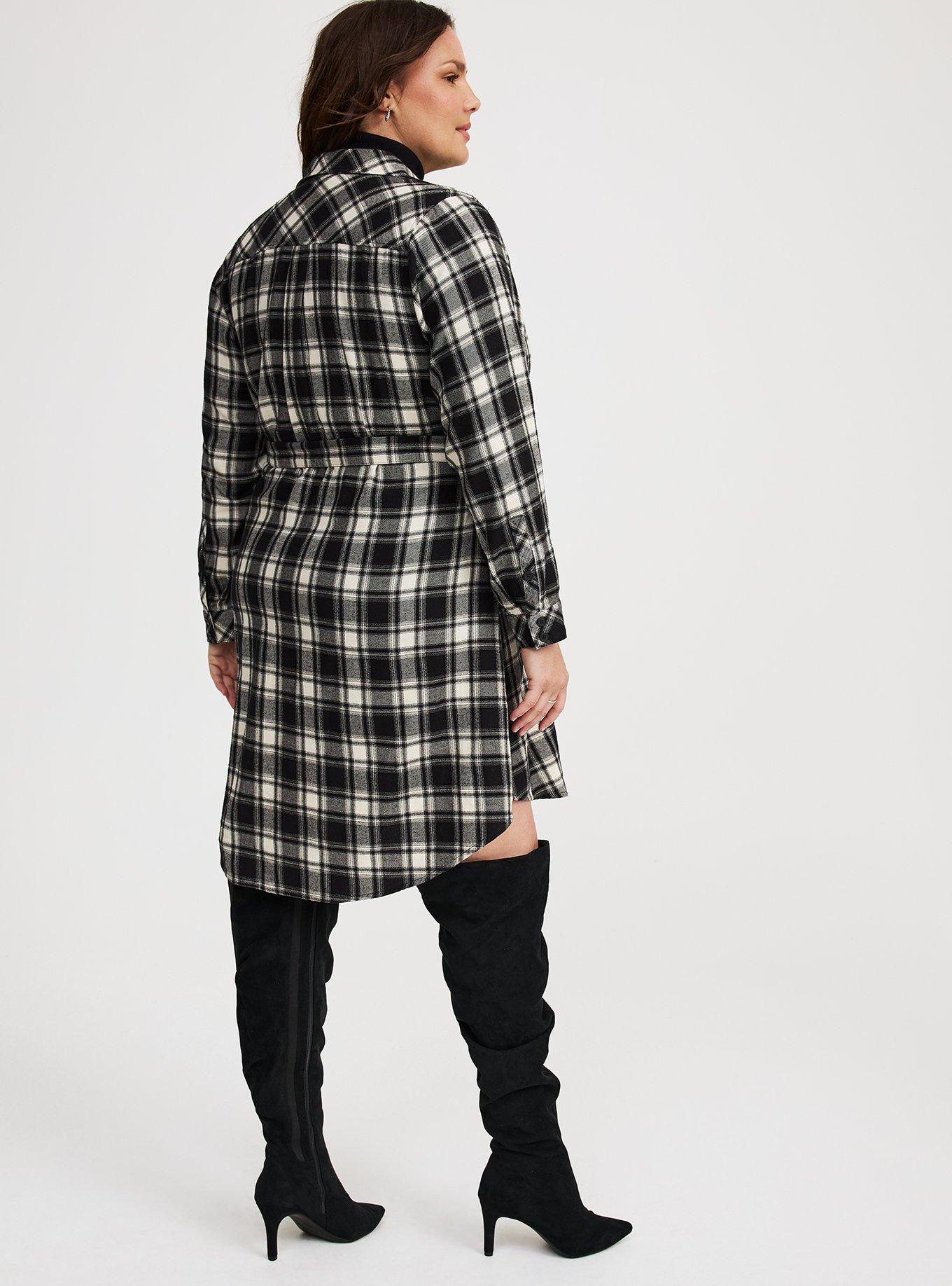 Flannel Shirt Dress