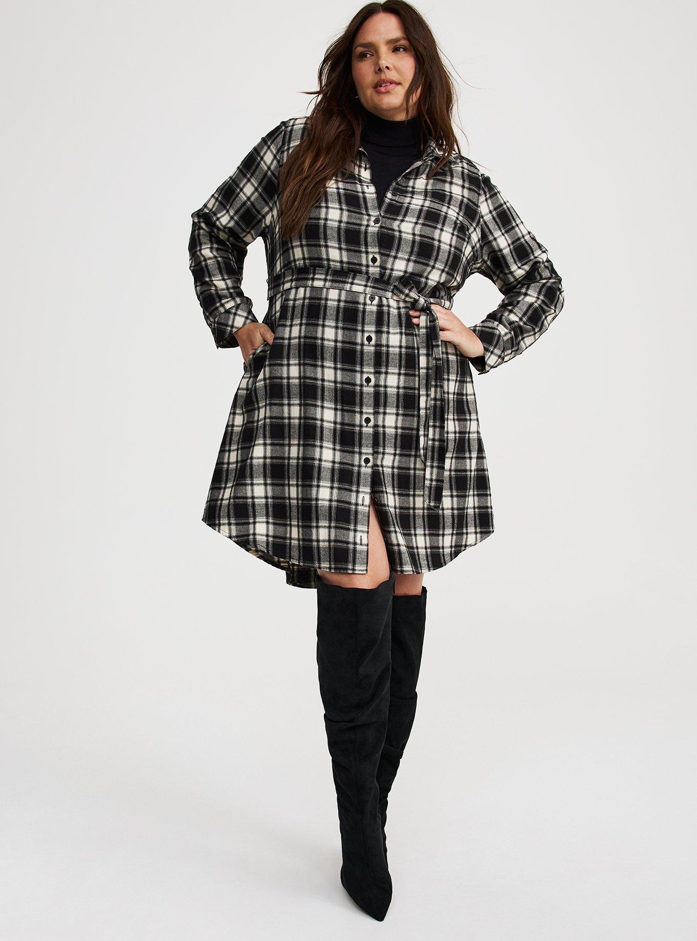 Flannel Shirt Dress