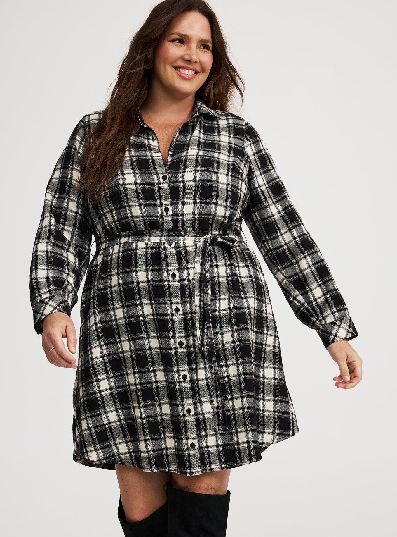 フォクシー 42 New Flannel Dress ナチュラル フォクシー 42 New Flannel Dress ナチュラル Plus Size - Flannel