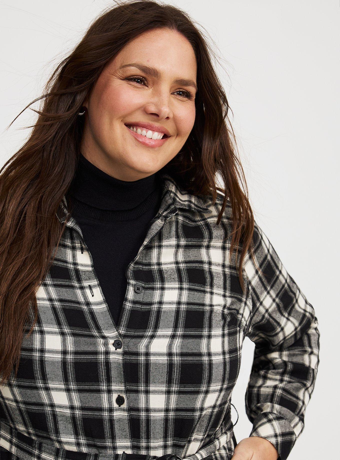 Plus Size - Flannel Shirt Dress - Torrid
