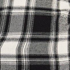 Flannel Shirt Dress, SEE ME PLAID DEEP BLACK, swatch