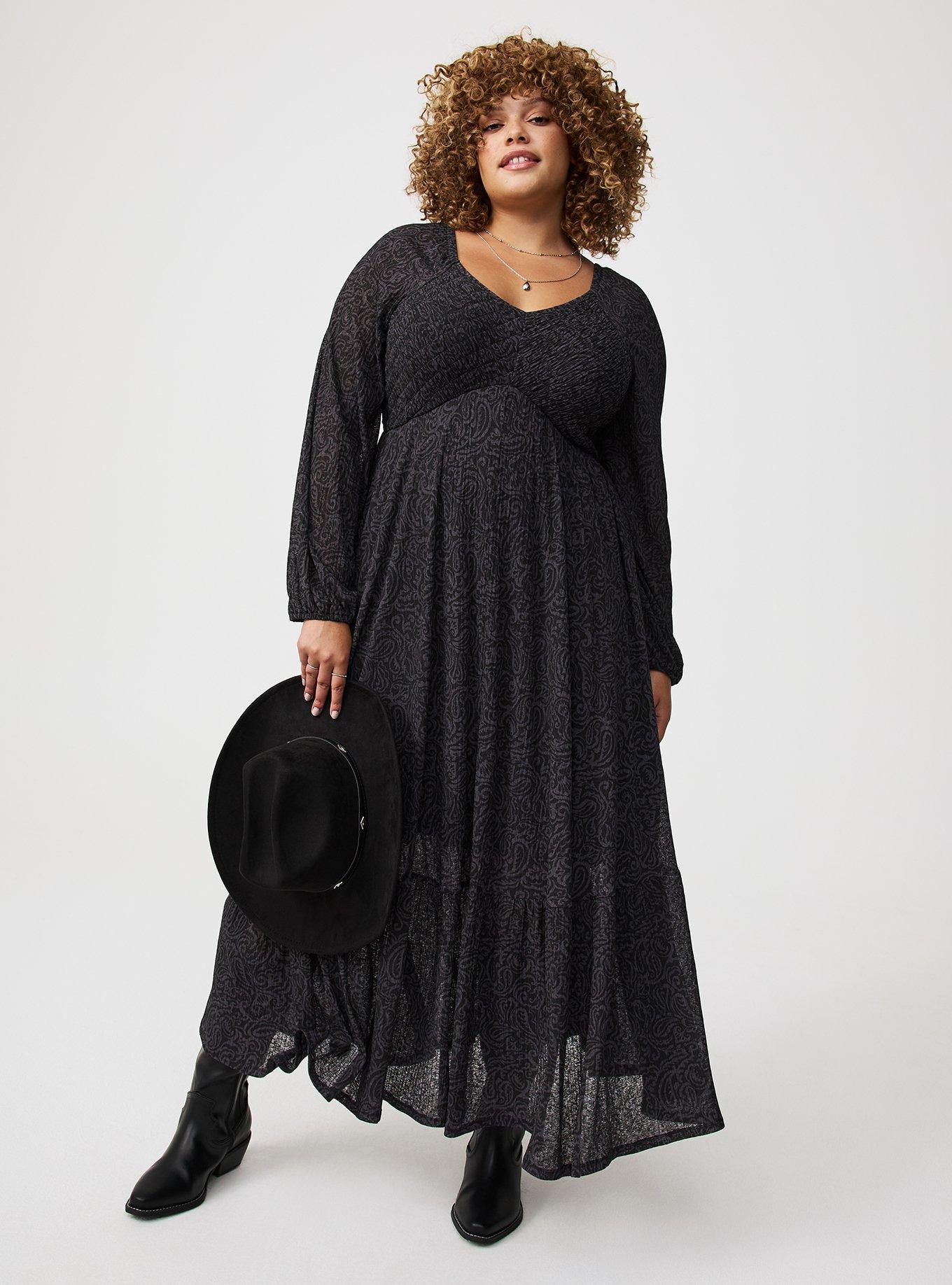 Plus Size - Smocked Bodice Maxi Dress - Torrid