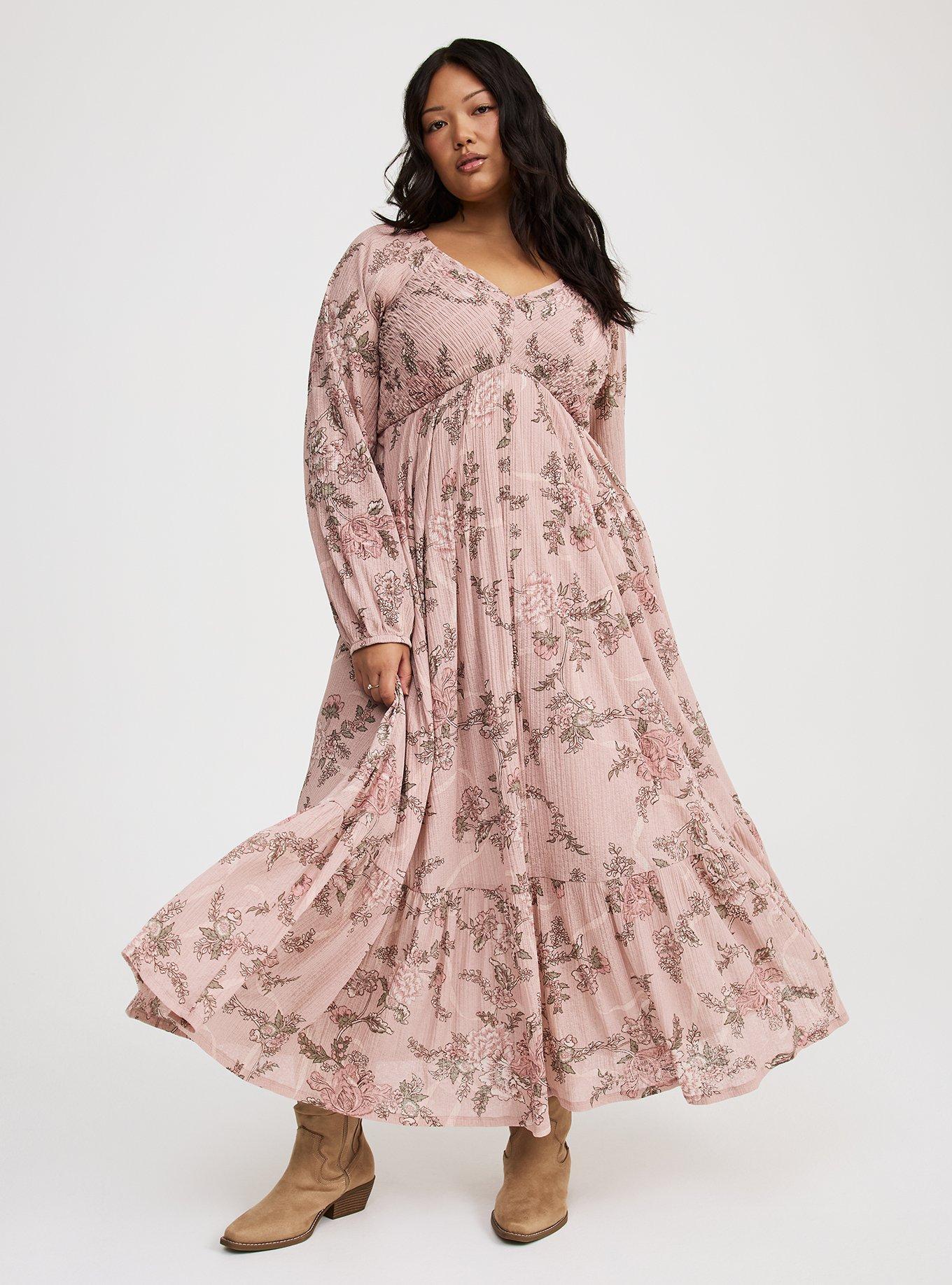 Smocked Bodice Maxi Dress