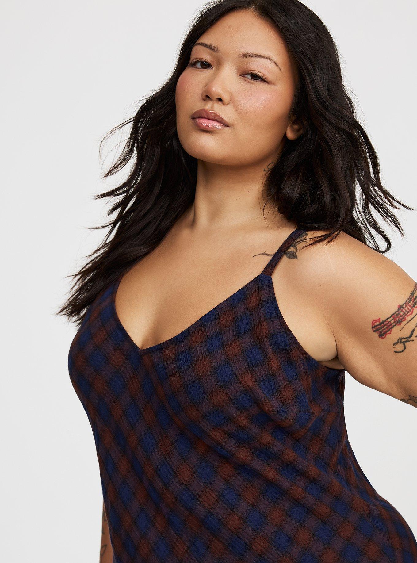 Plaid Slip Maxi Dress