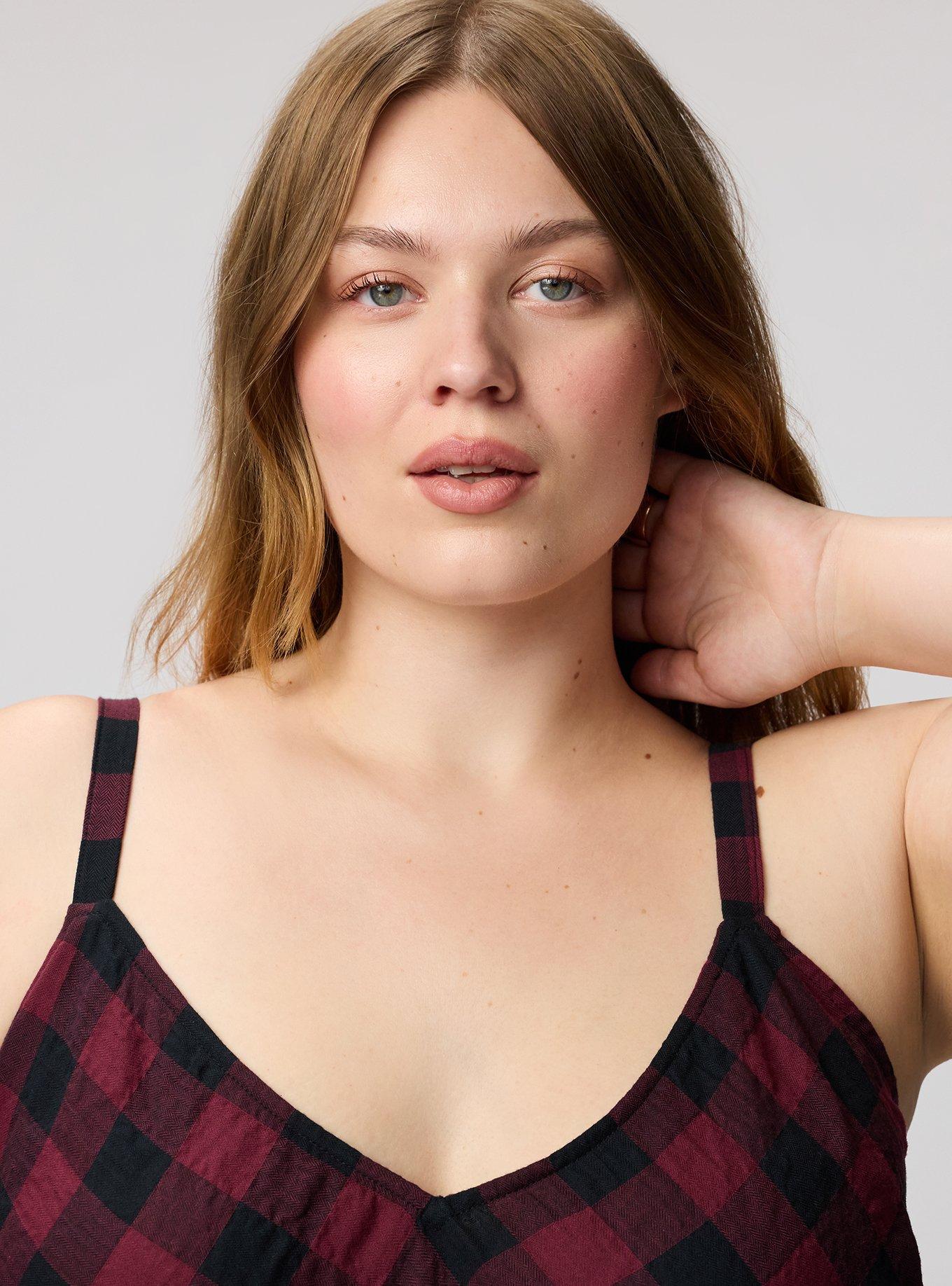 Plaid Maxi Dress, CANDANCE  BUFFALO CHECK BURGUNDY, alternate
