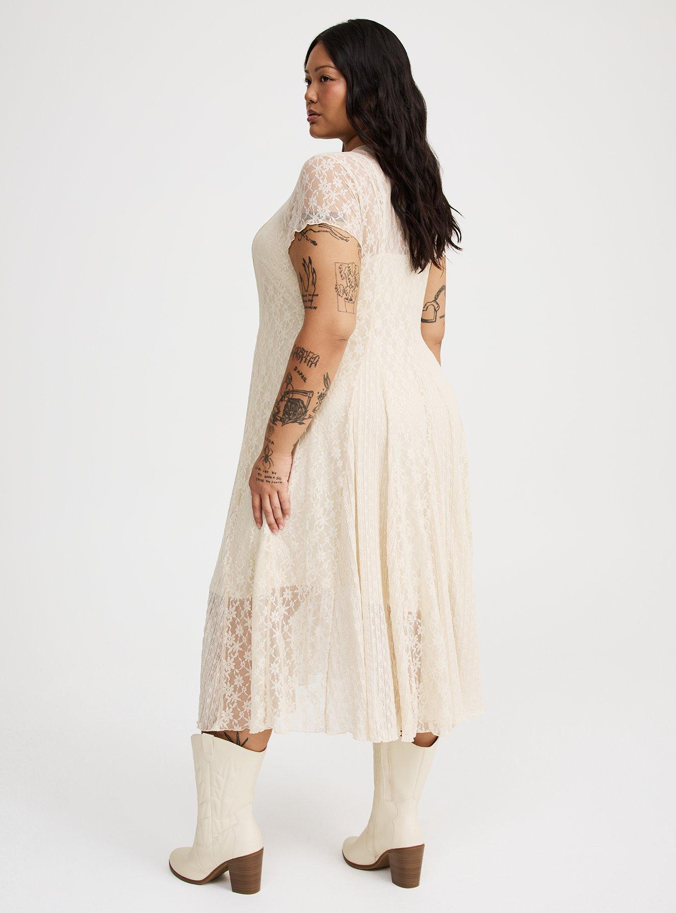 Mix Lace Maxi Dress