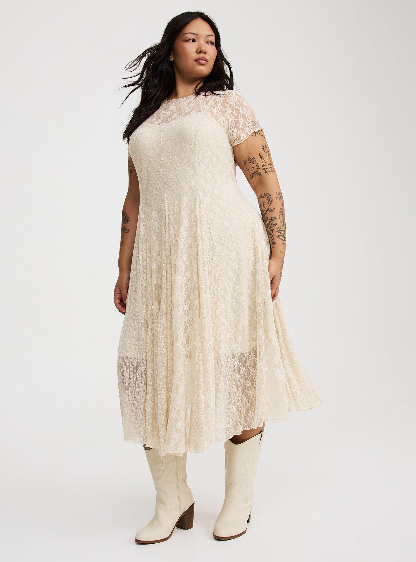 Mix Lace Maxi Dress