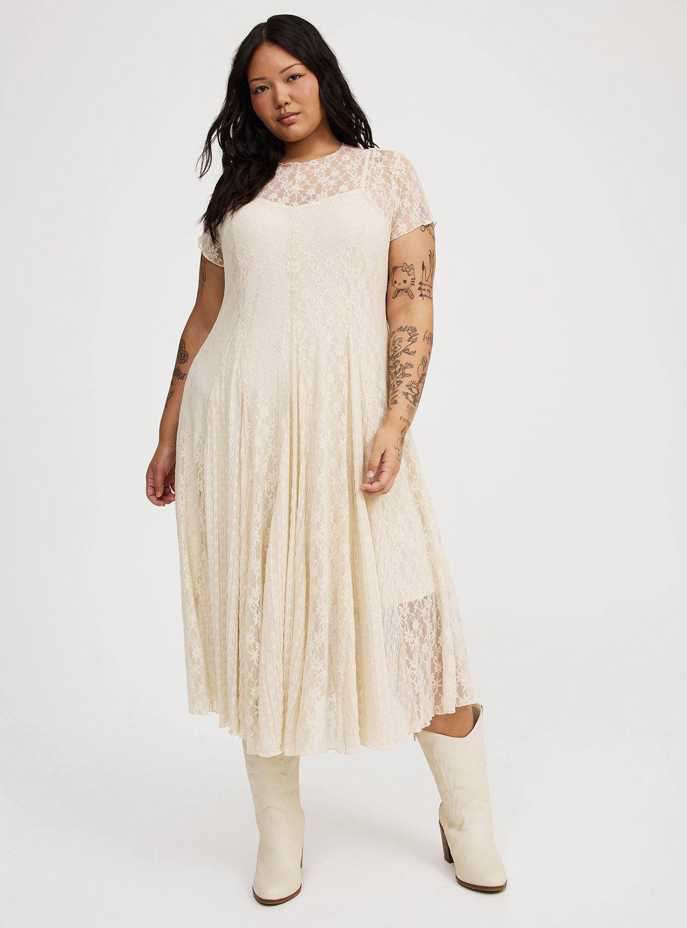 Mix Lace Maxi Dress