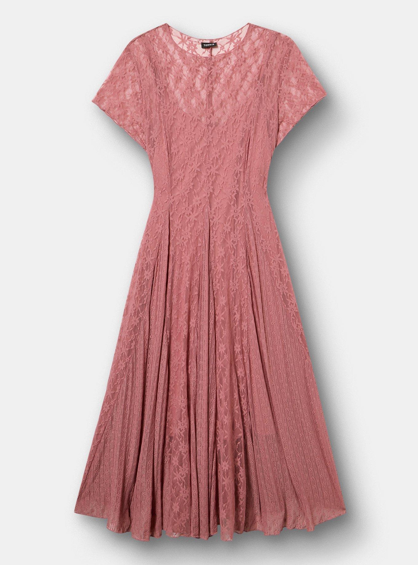 Mix Lace Maxi Dress, MESA ROSE, hi-res