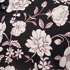 Plus Size Ruffle Tie-Front Blouse, MELODY FLORAL BLACK, swatch