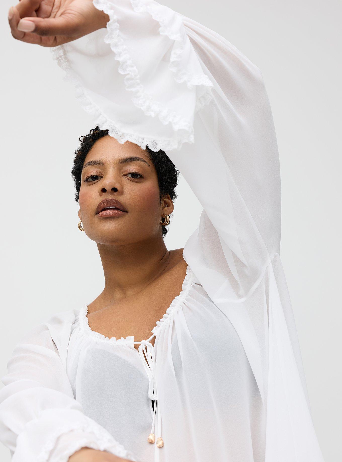 Chiffon Romantic Ruffle Blouse