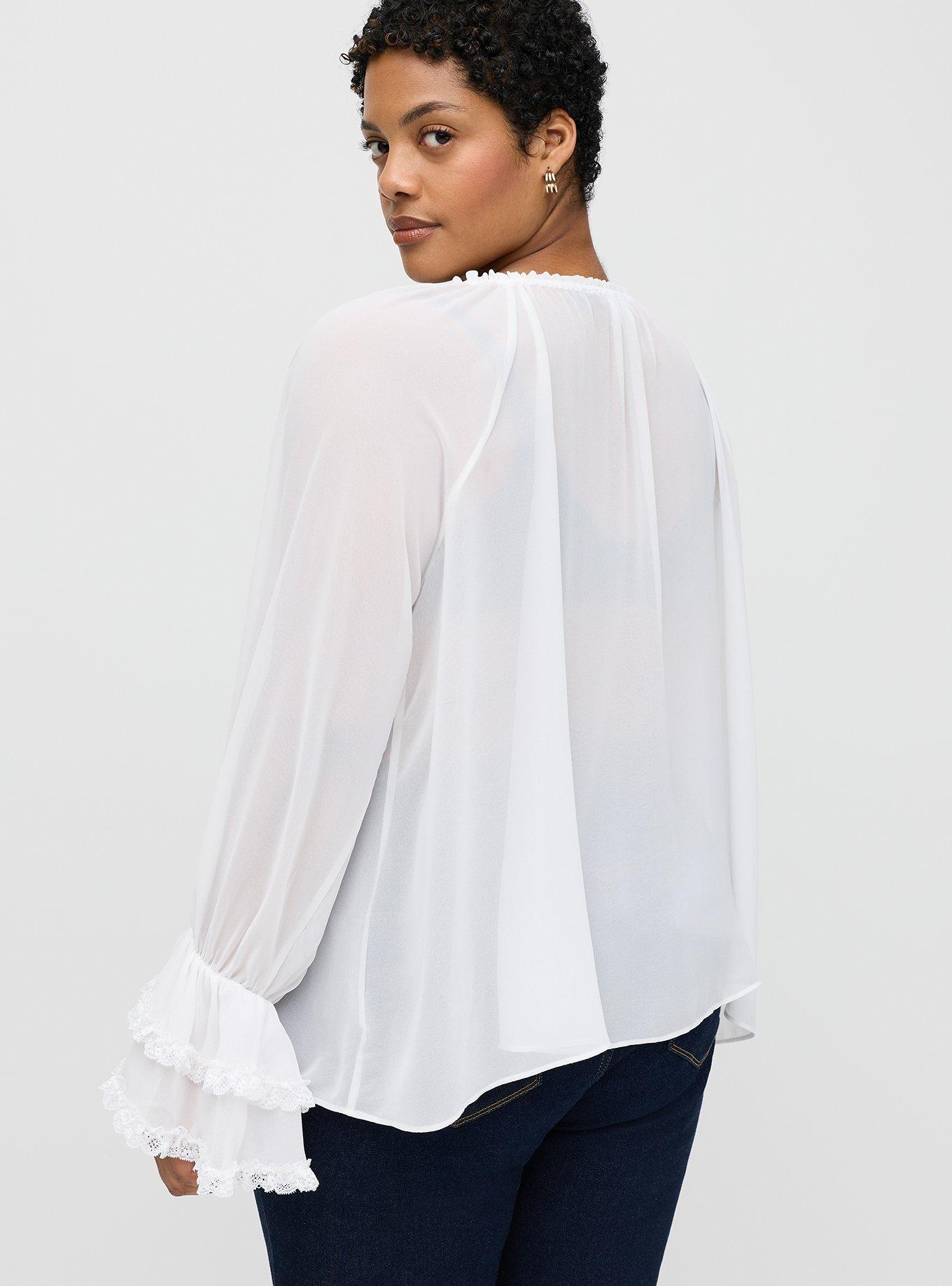 Chiffon Romantic Ruffle Blouse