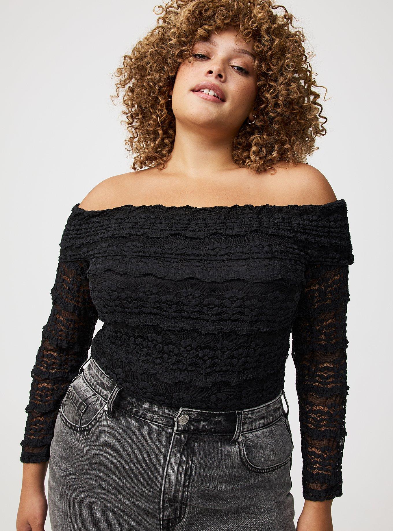 Plus Size - Off-Shoulder Lace Top - Torrid