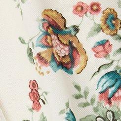 Plus Size Flutter Sleeve Fit & Flare Mesh Top, PRIYA PAISLEY CREAM, swatch