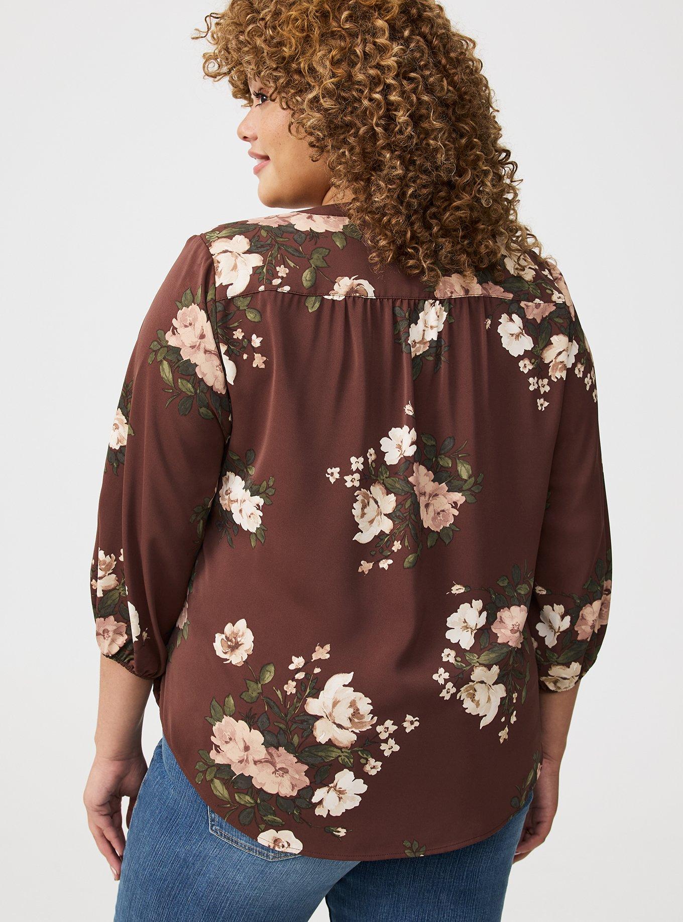 Harper Crepe de Chine Blouson Blouse