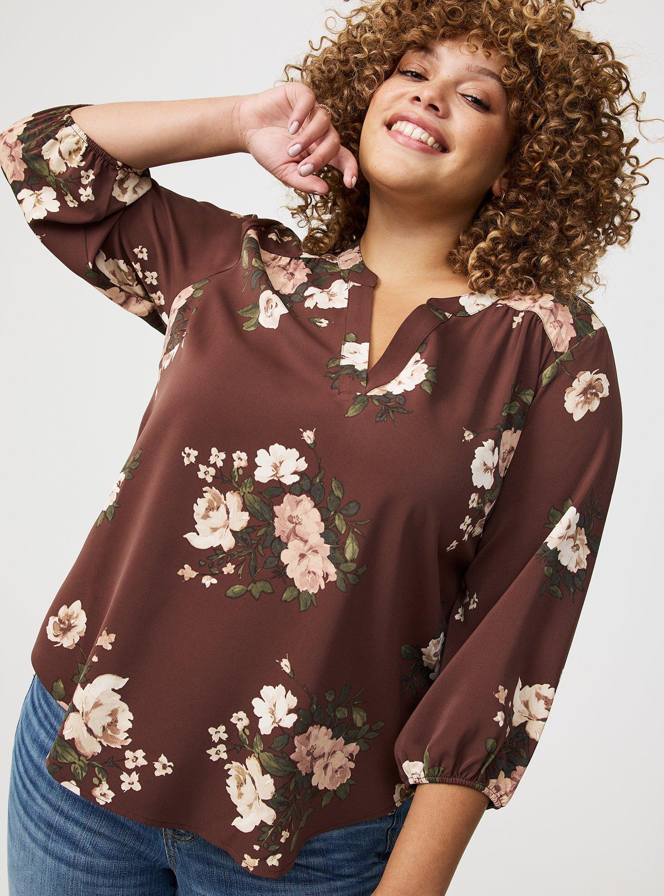 Harper Crepe de Chine Blouson Blouse