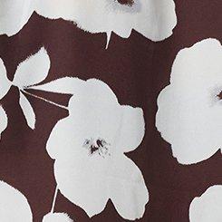 Plus Size Georgette Button-Up Blouse, LANCE FLORAL BROWN, swatch