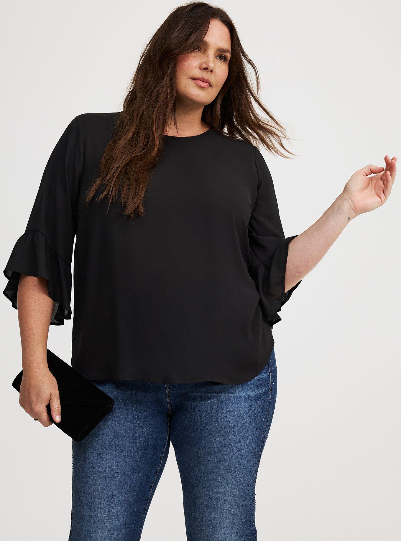 Abbey Georgette Ruffle Top