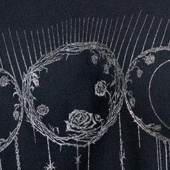 Plus Size Nightfall Relaxed Fleece Sweatshirt, MOON PHASED THORNS DEEP BLACK, swatch