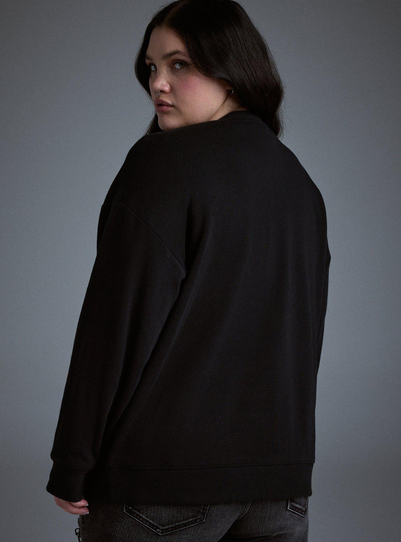 Nightfall Relaxed Cozy Fleece Beaded Sweatshirt, SKULL DECAY, alternate