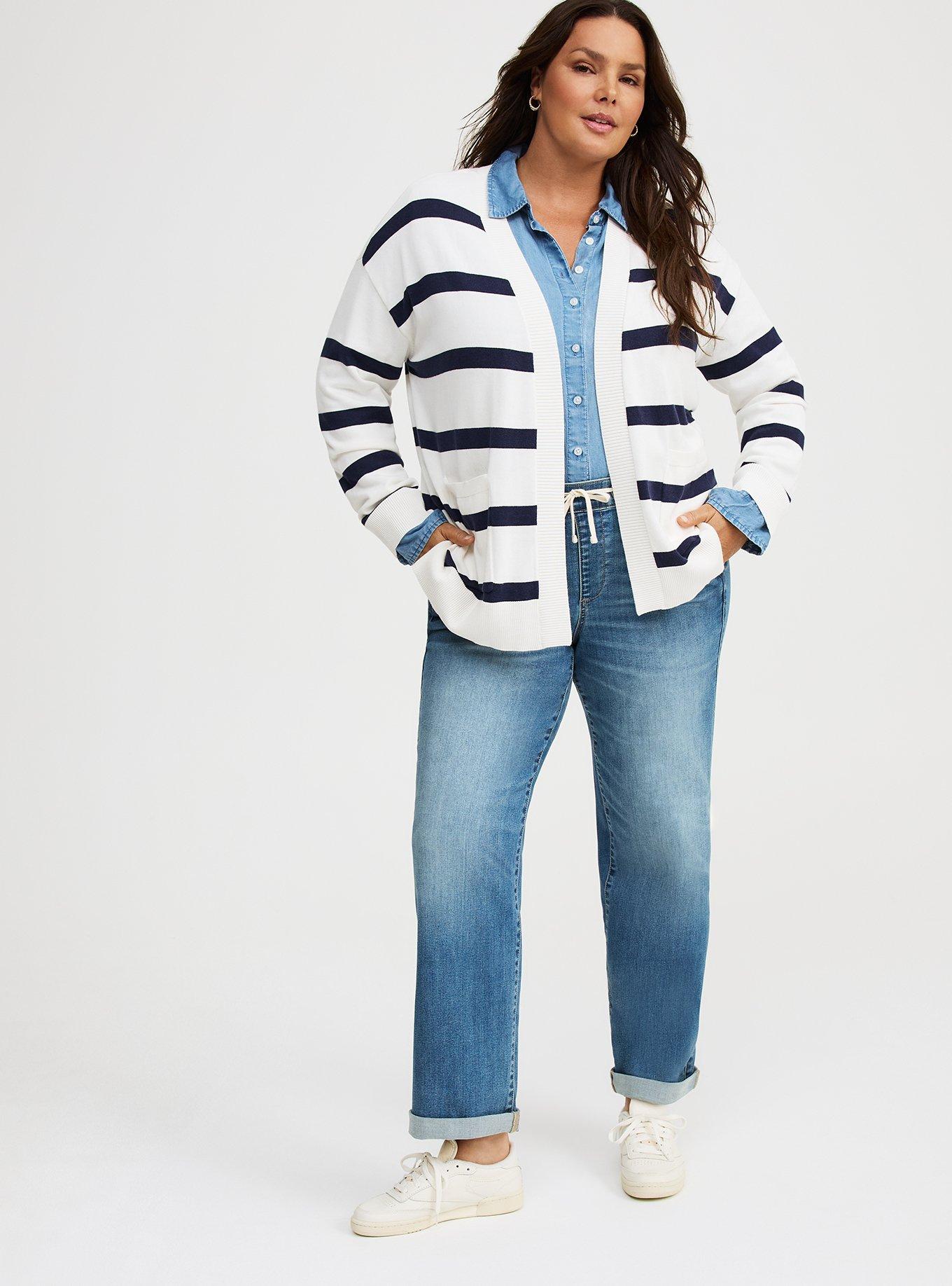 Long-Sleeve Open-Front Cardigan