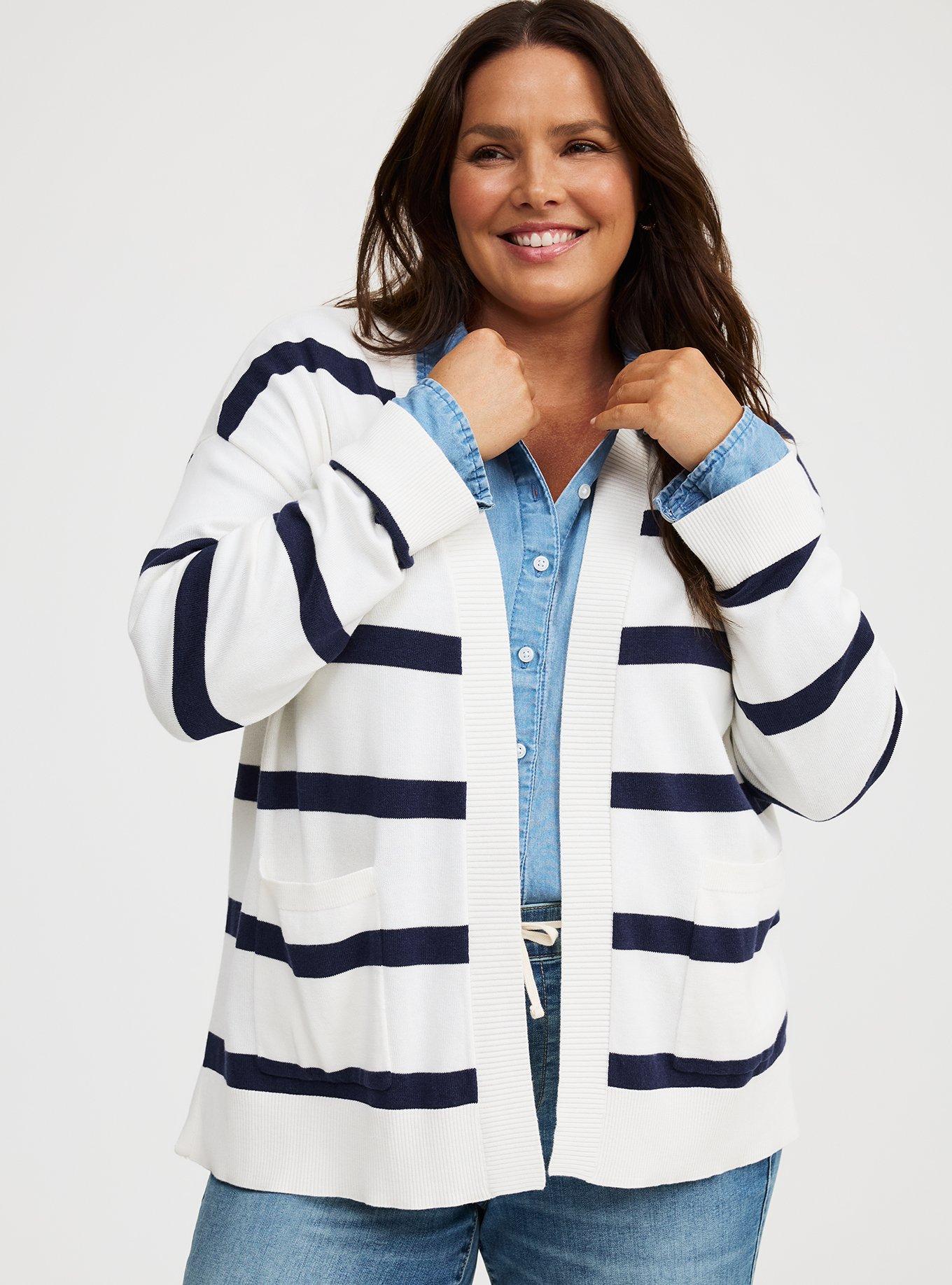 Long-Sleeve Open-Front Cardigan