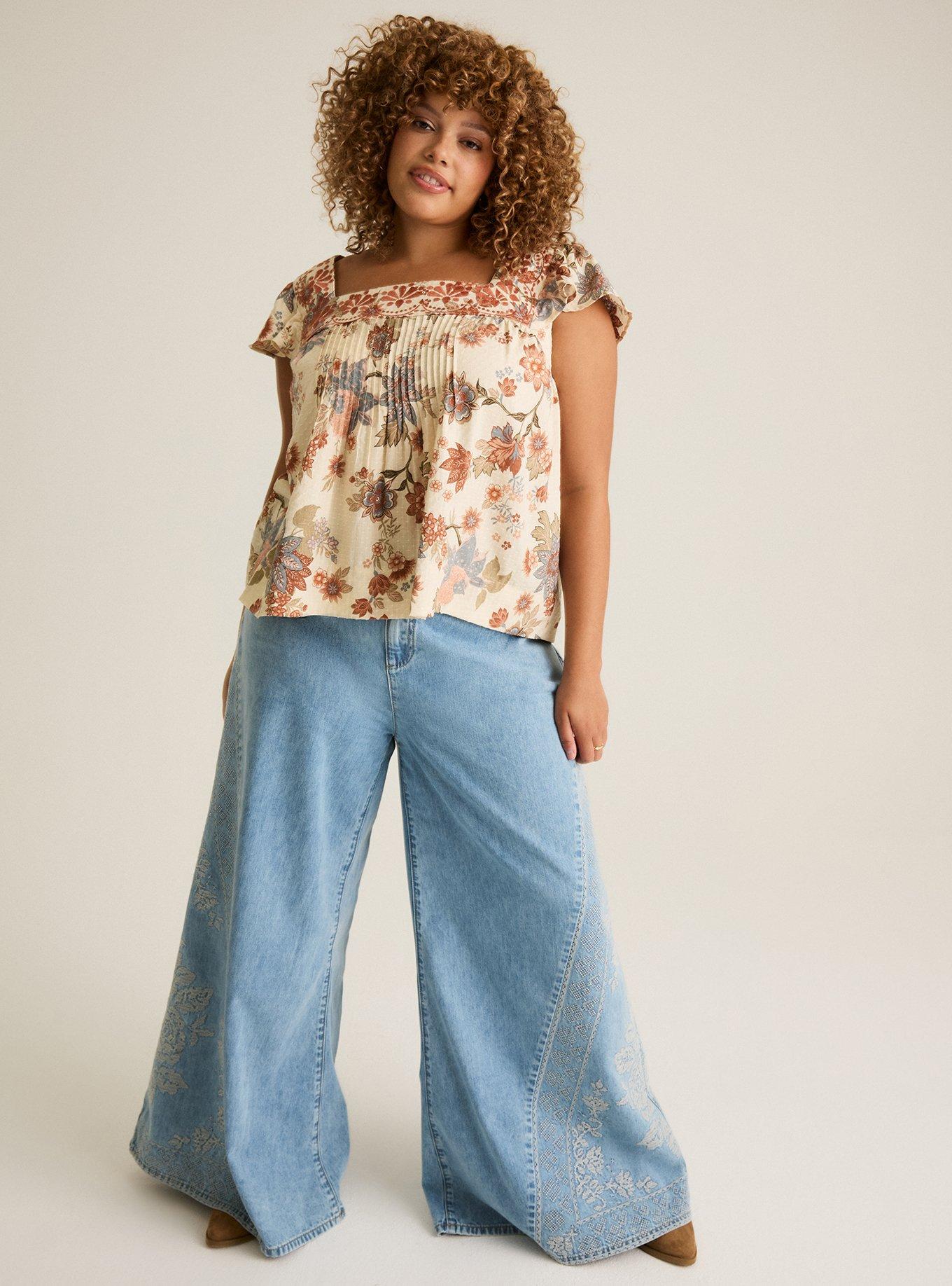 Festi Pintuck Flutter-Sleeve Tank