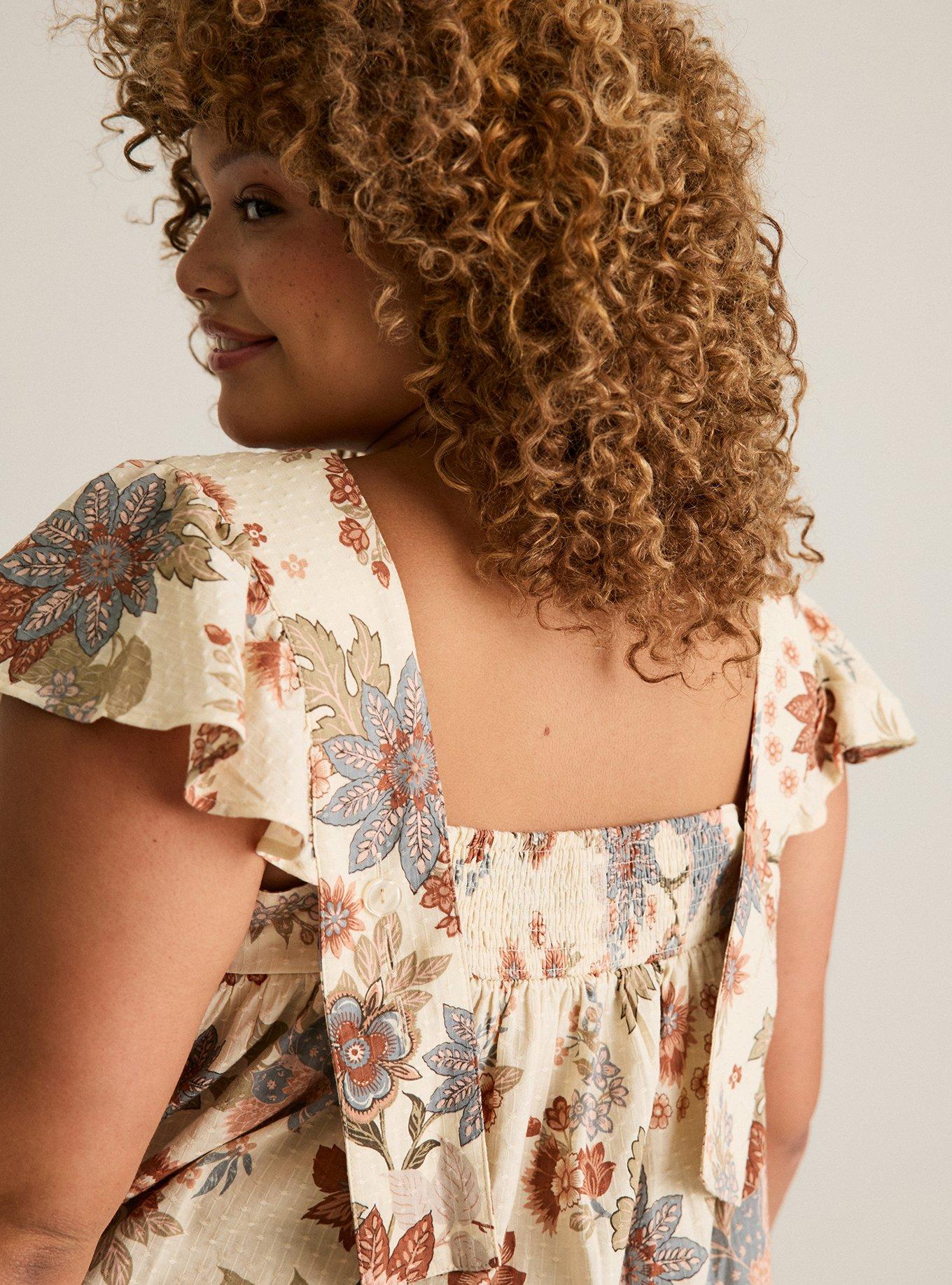 Festi Pintuck Flutter-Sleeve Tank