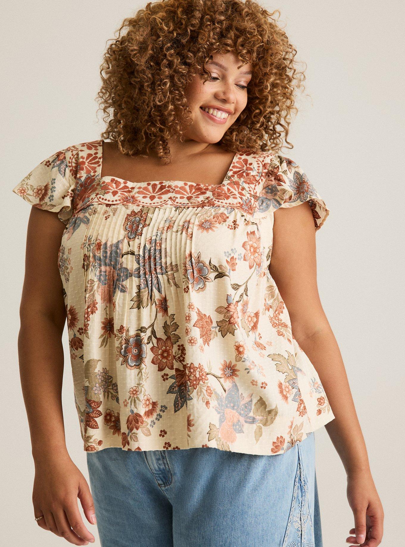 Festi Pintuck Flutter-Sleeve Tank