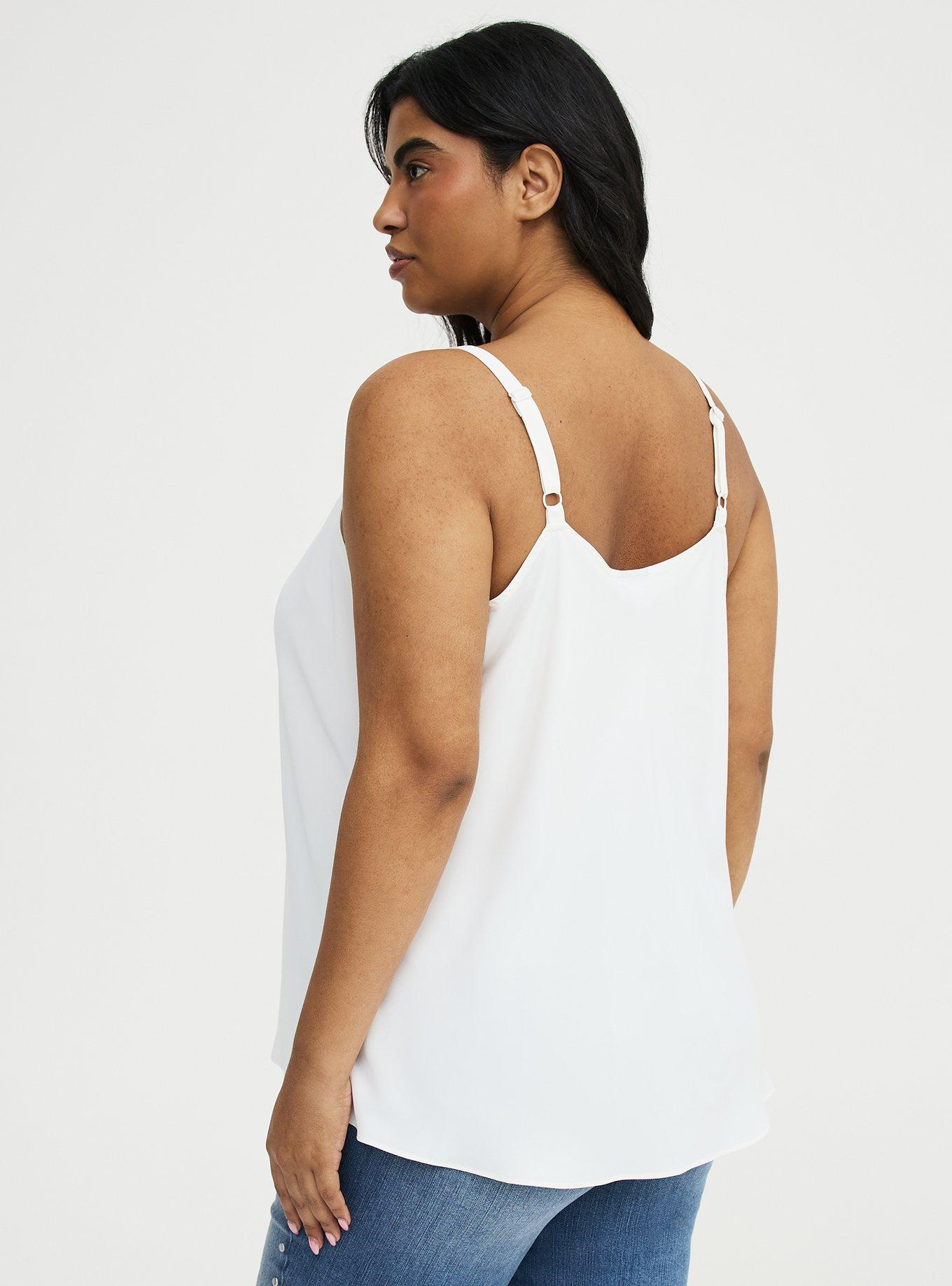 Crepe De Chine Cowl Neck Cami, CLOUD DANCER, alternate