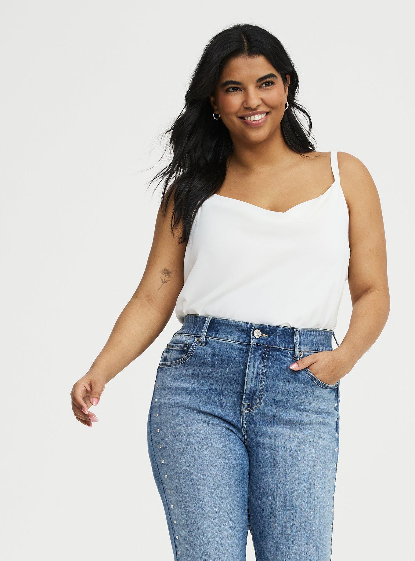 Crepe De Chine Cowl Neck Cami, CLOUD DANCER, alternate