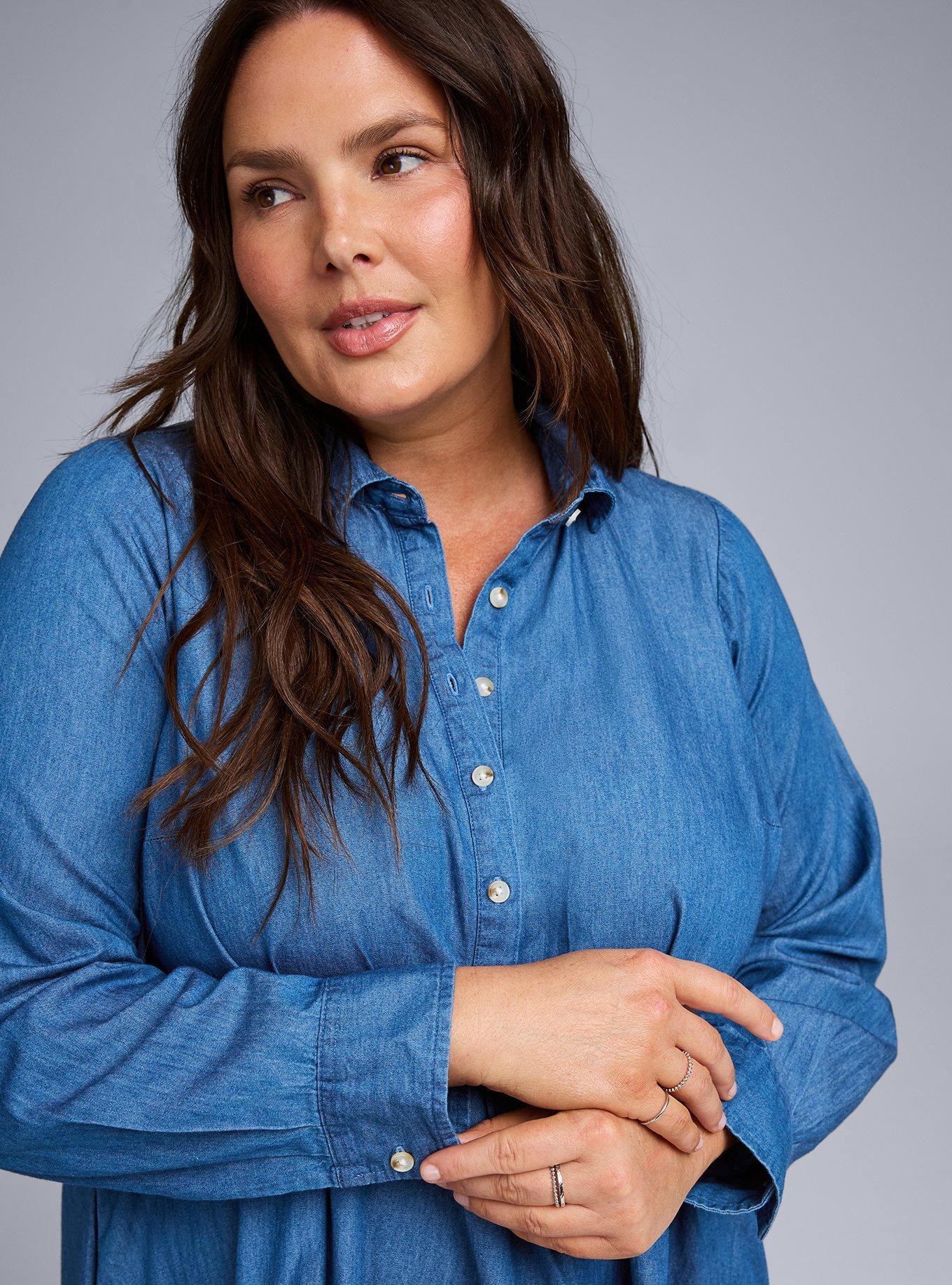 Bell Isle Chambray Popover Mini Dress