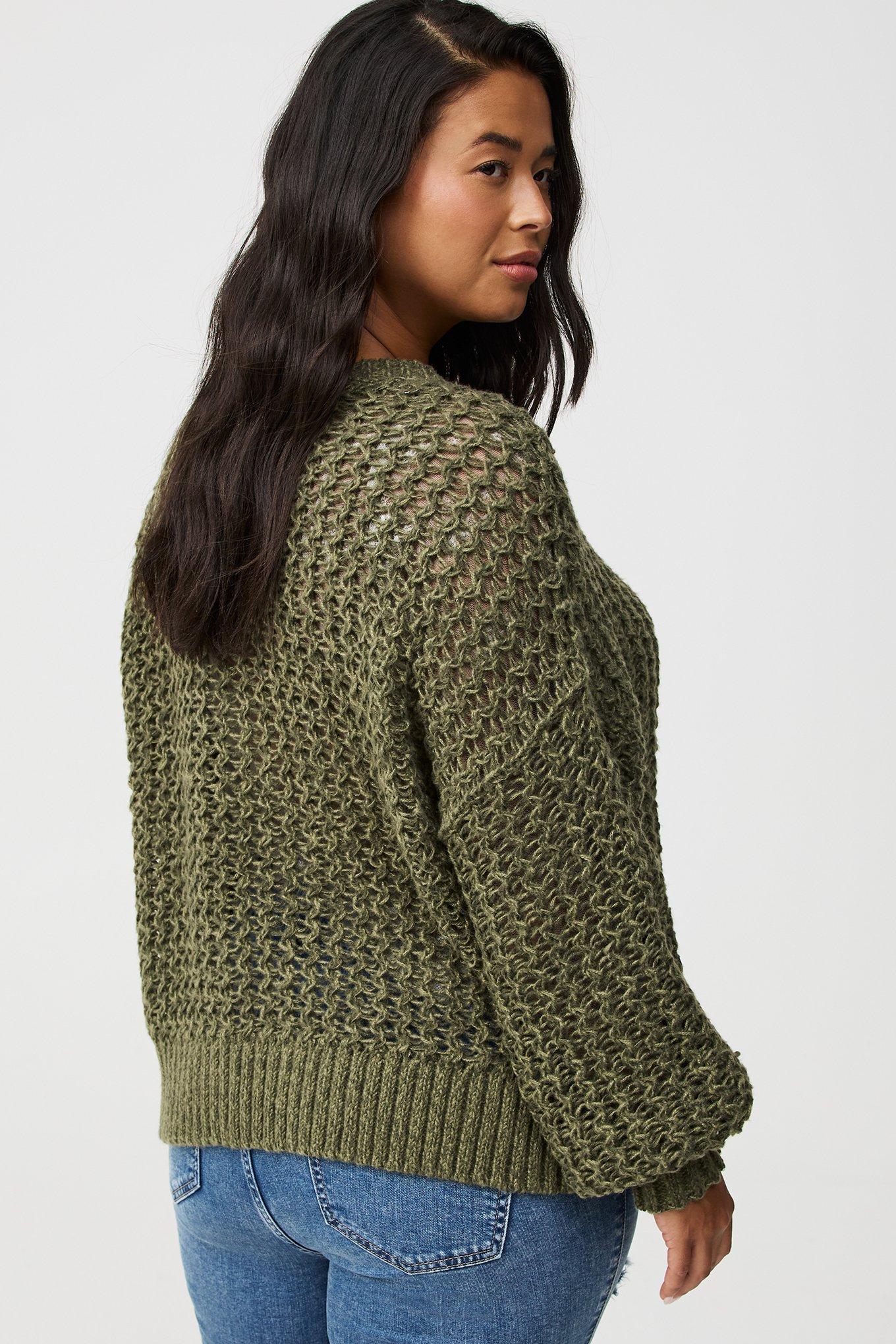 Pointelle Pullover Sweater