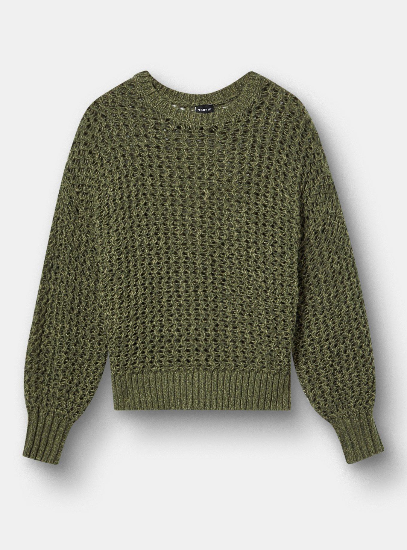 Pointelle Pullover Sweater