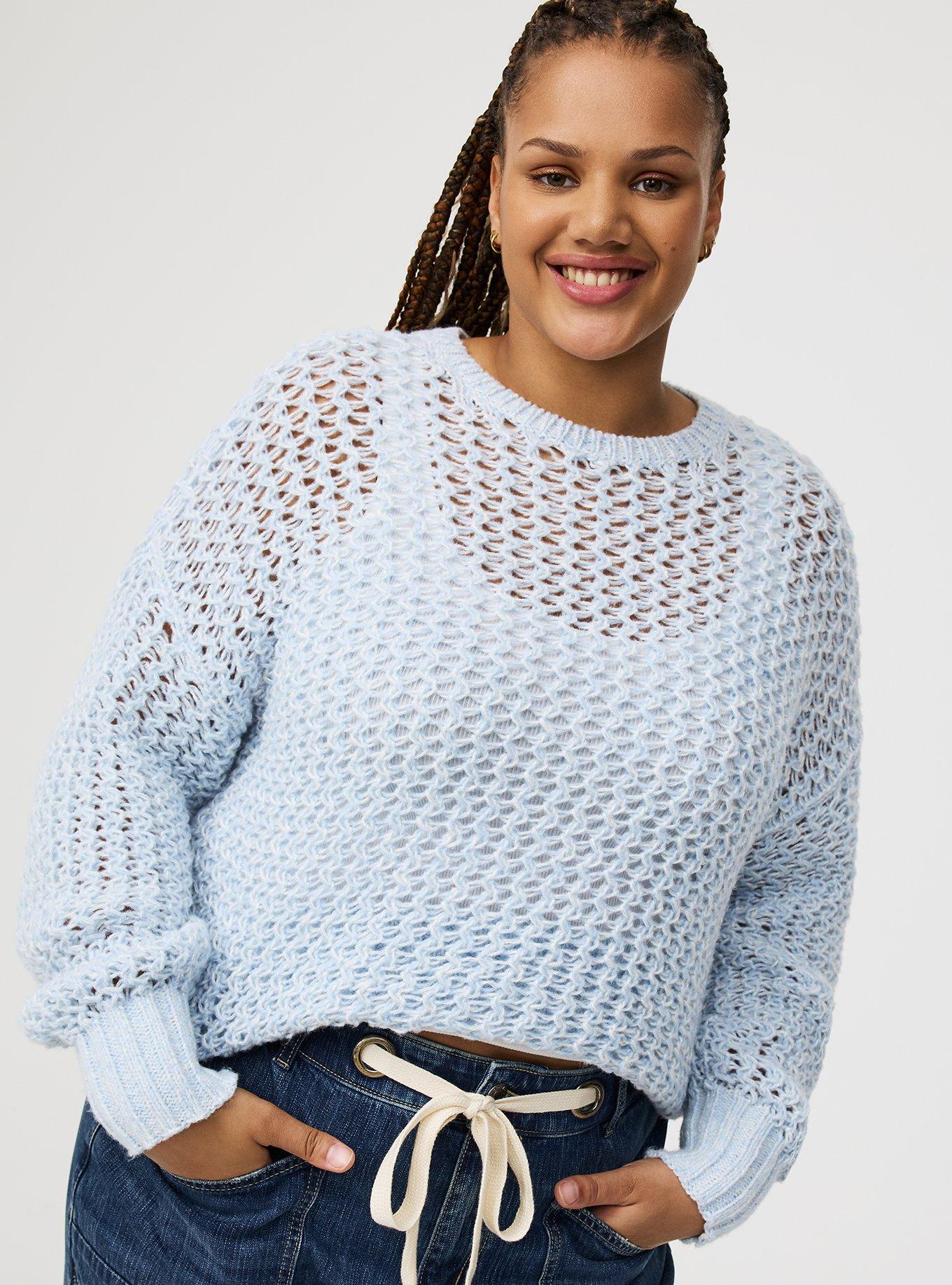 Pointelle Pullover Sweater