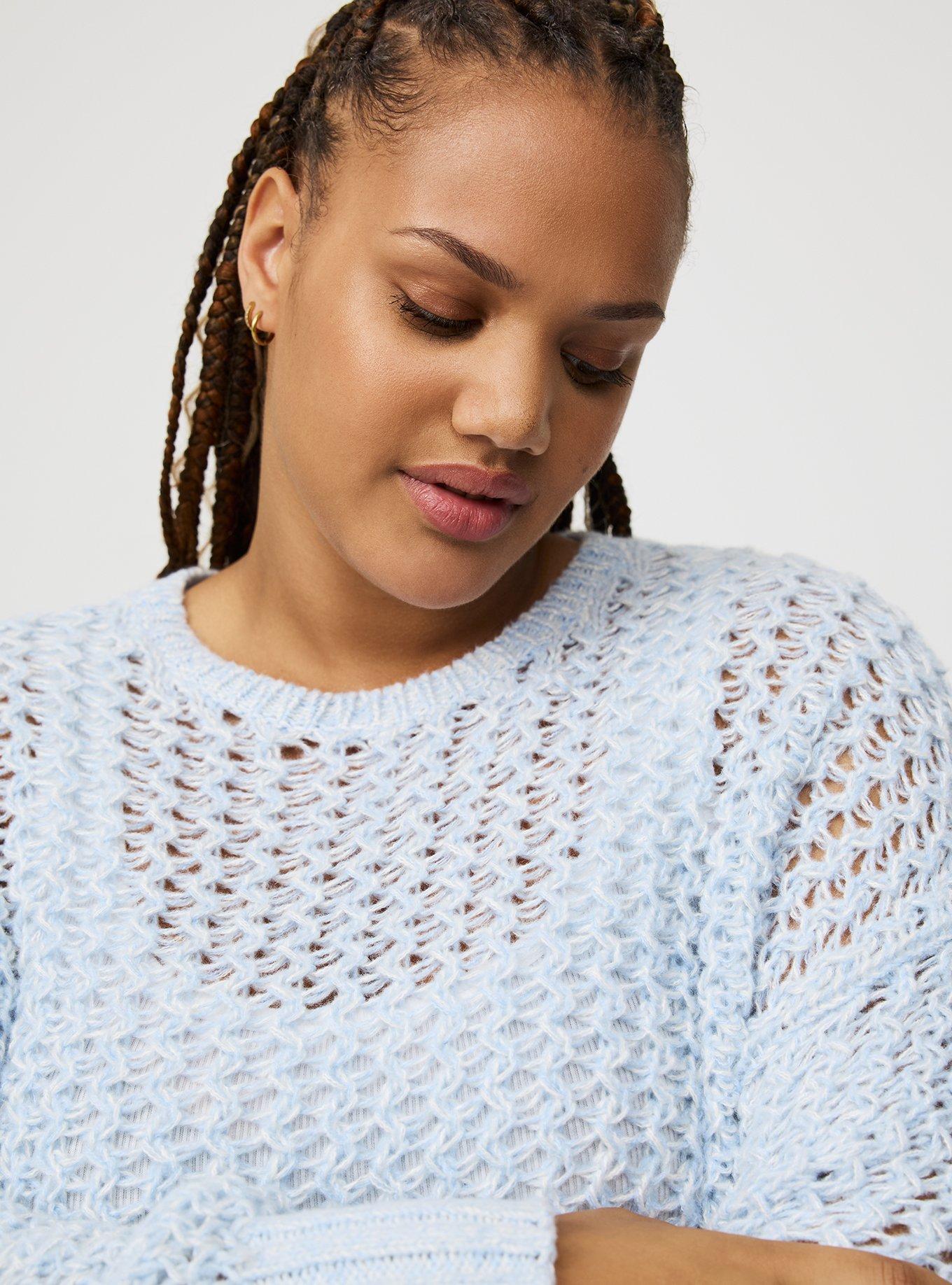 Pointelle Pullover Sweater