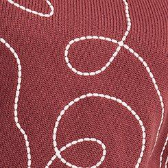 Plus Size Embroidered Crew Pullover Sweater, WILD GINGER, swatch