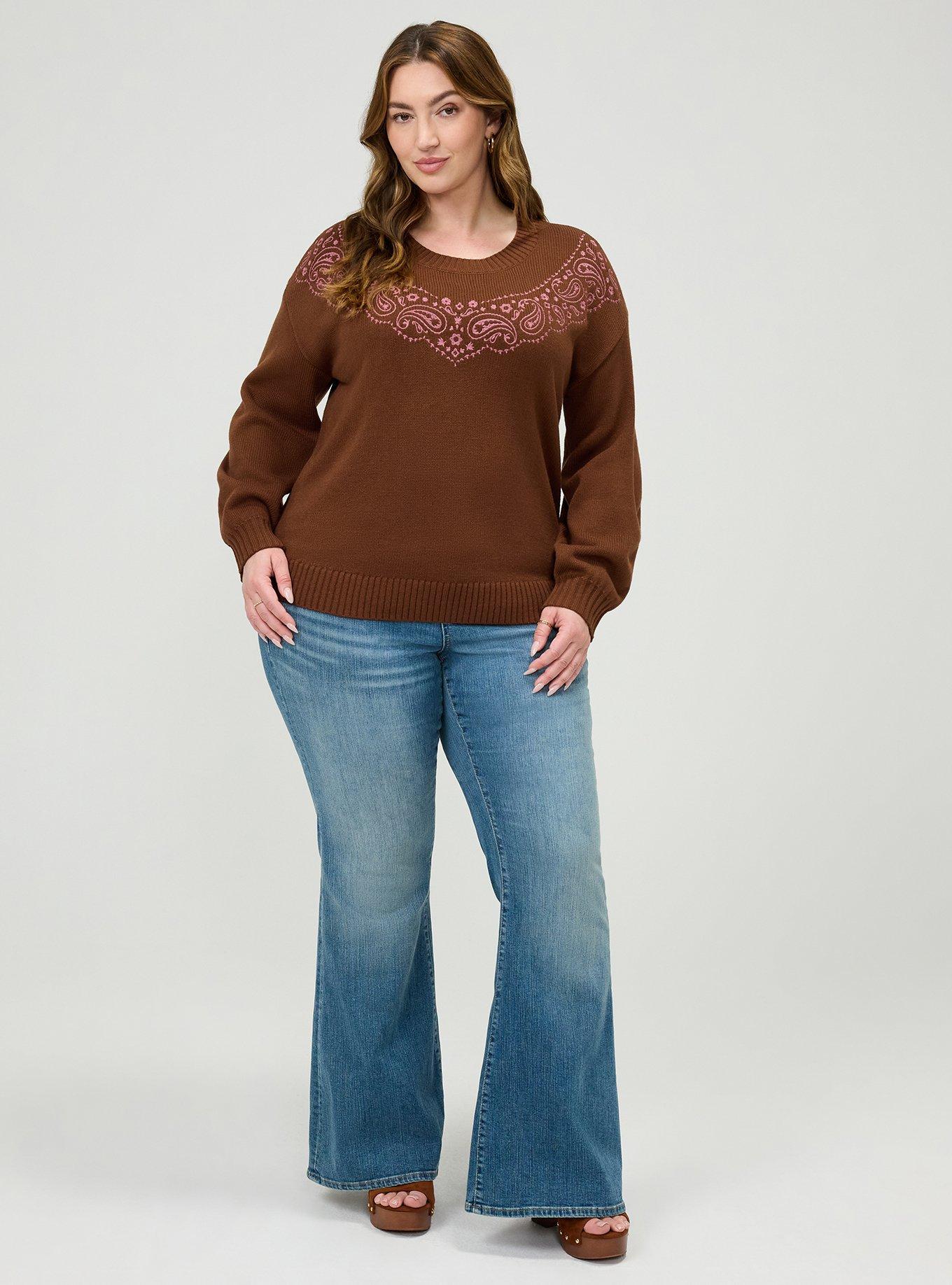 Drop Shoulder Crew Pullover, CAPPUCCINO, alternate