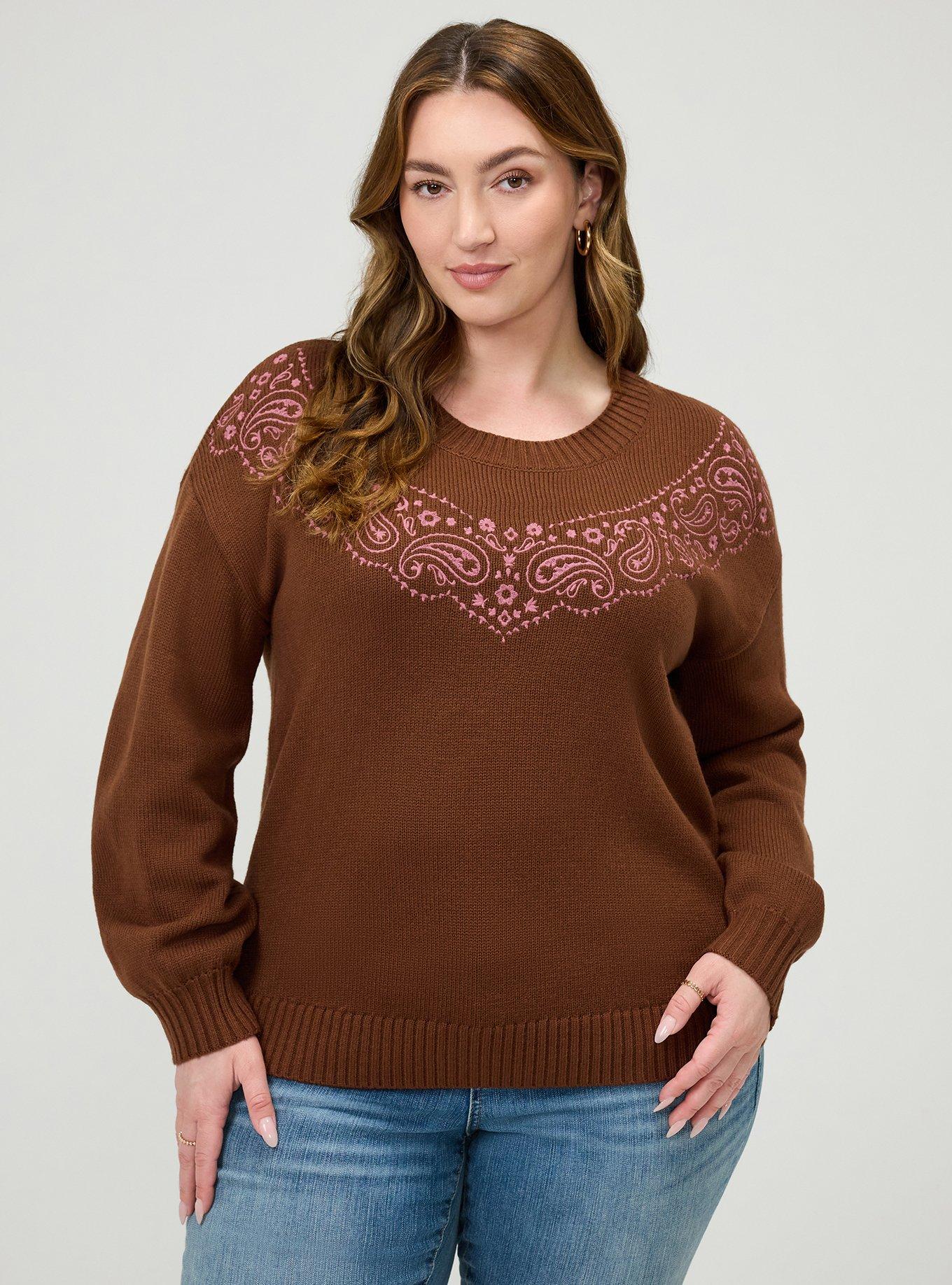 Drop Shoulder Crew Pullover, CAPPUCCINO, hi-res