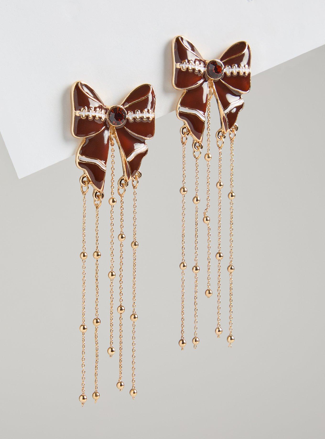 Football Bow Earring