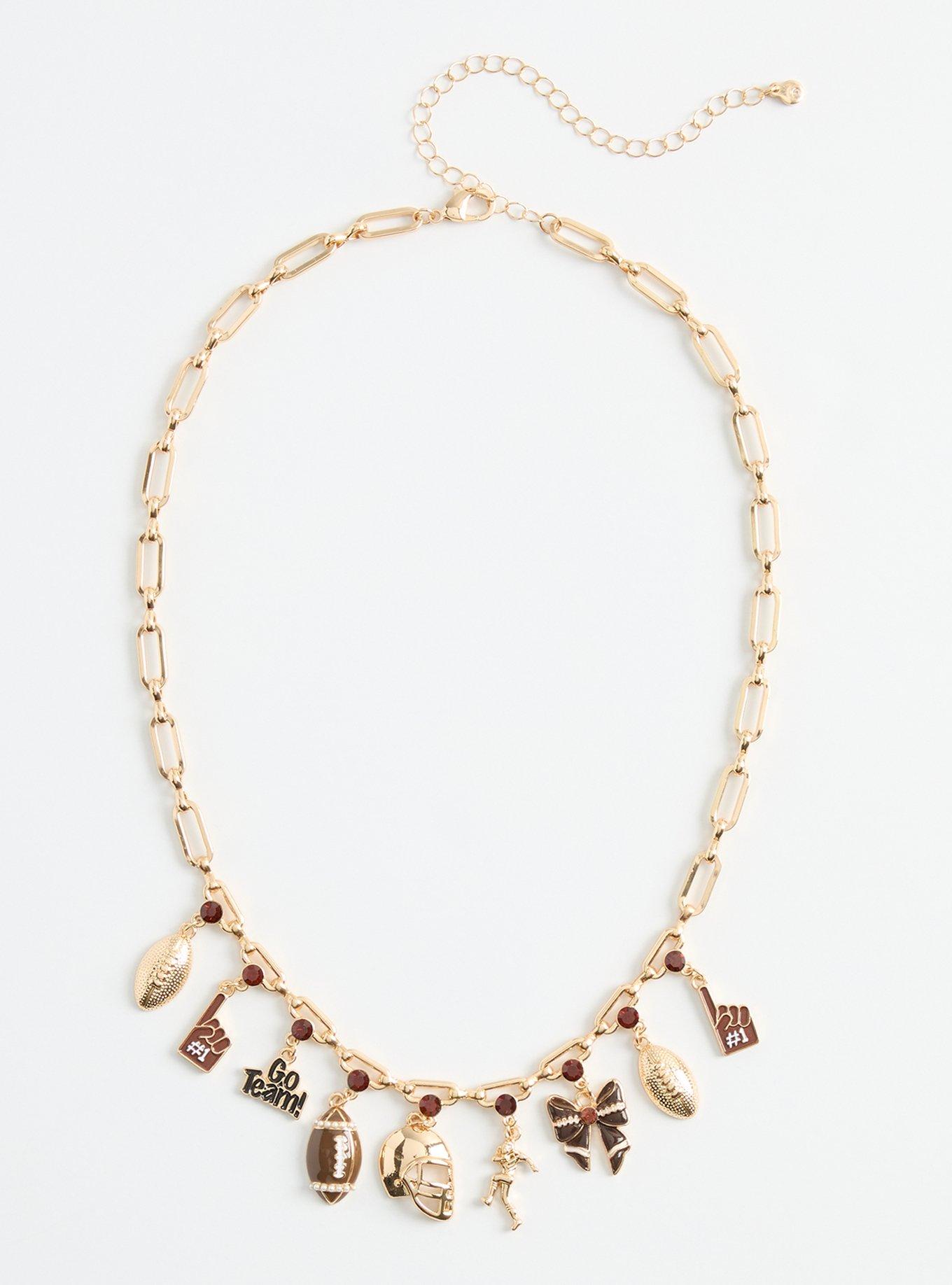 Football Charm Necklace