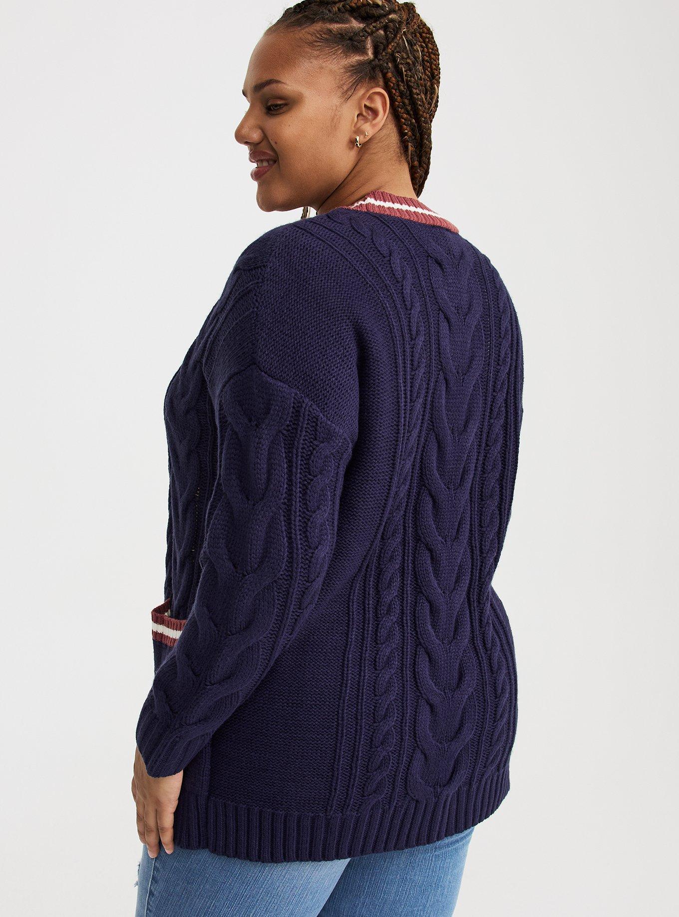 Button-Front Boyfriend Cardigan