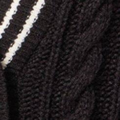 Button-Front Boyfriend Cardigan, AMOR HEARTS DEEP BLACK, swatch