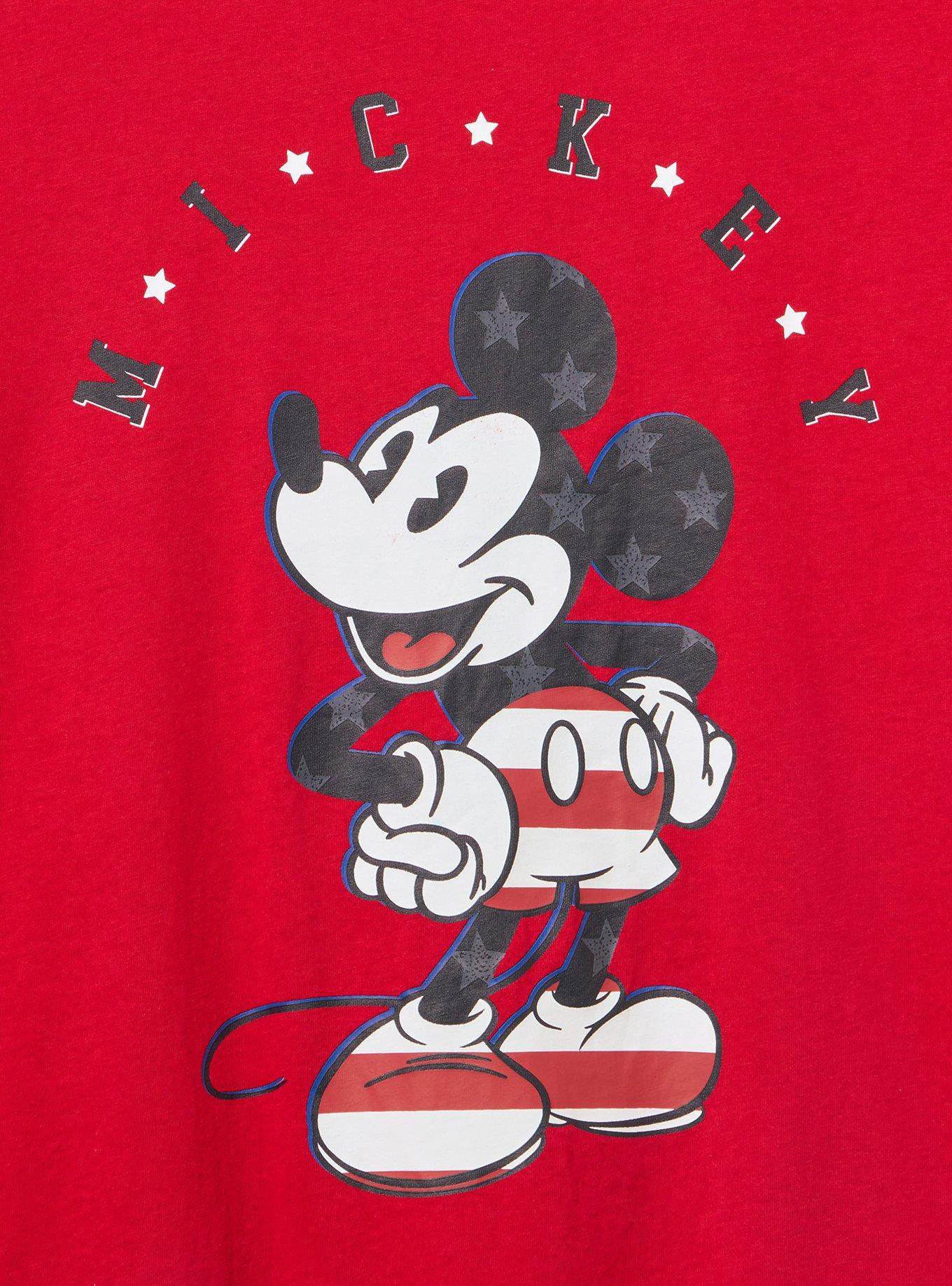 Disney Mickey Mouse Classic Cotton Jersey Tee, MICKEY AMERICANA JESTED RED, alternate