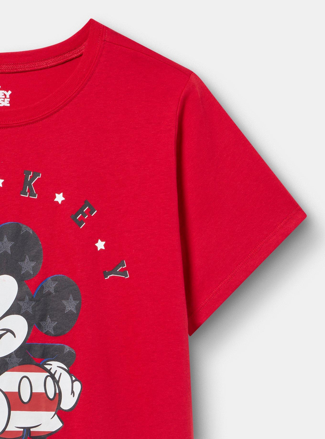Disney Mickey Mouse Classic Cotton Jersey Tee, MICKEY AMERICANA JESTED RED, alternate